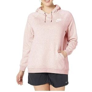 NIKE pink heathered pullover hoodie women’s small